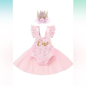 Baby Girl “One” 1st Birthday Dress